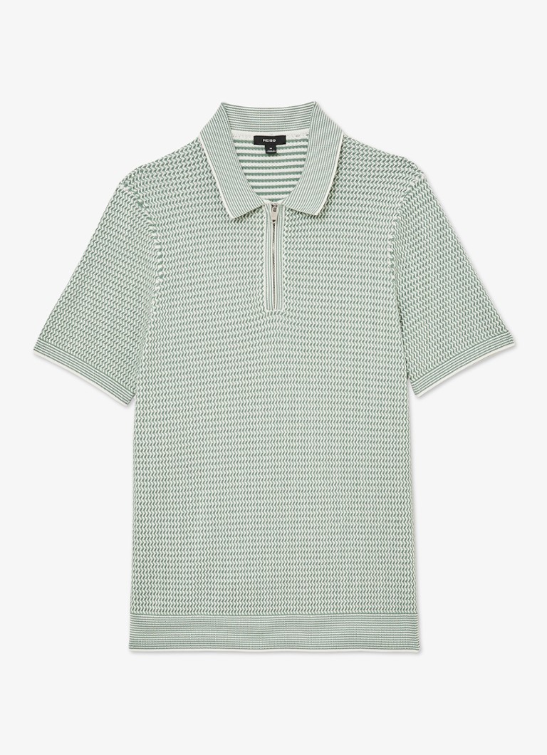 Reiss Heren Brink regular fit polo met structuur in de kleur Groen
