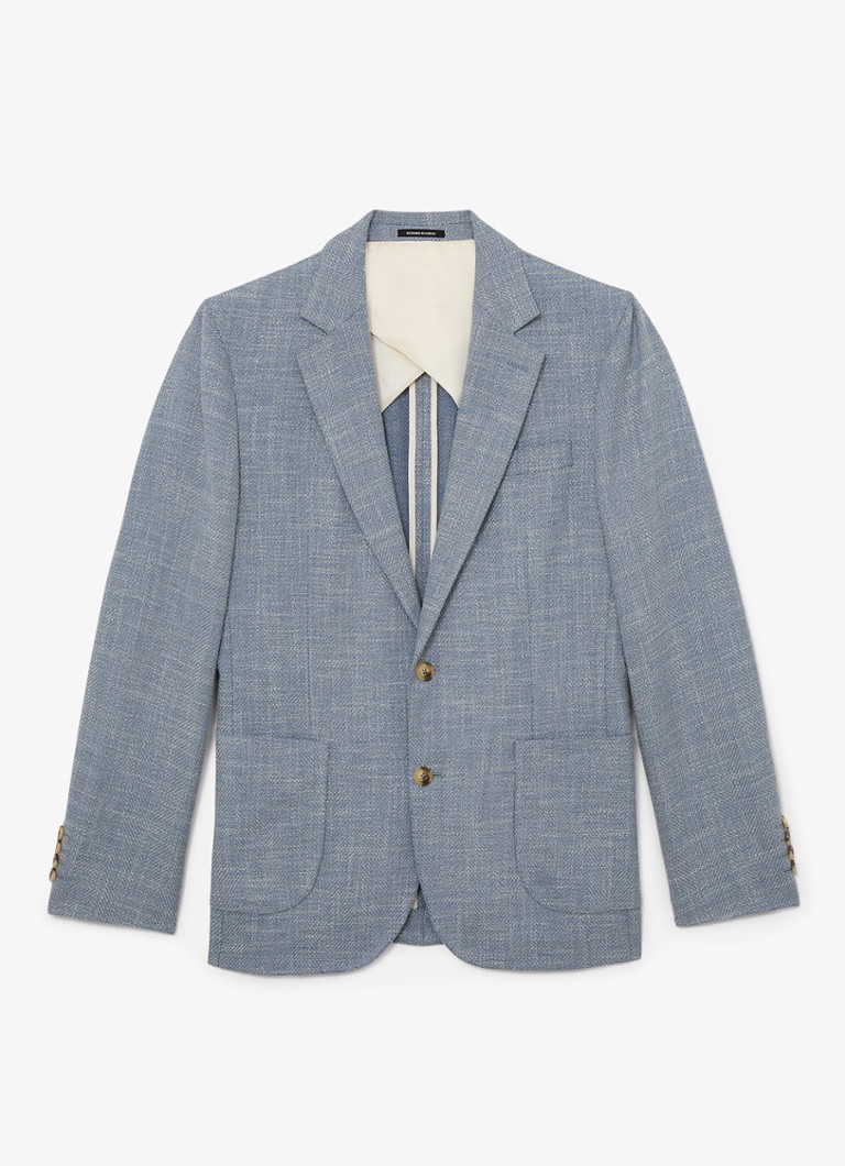 Reiss Heren Manci regular fit colbert met opgestikte zakken in de kleur Blauwgrijs