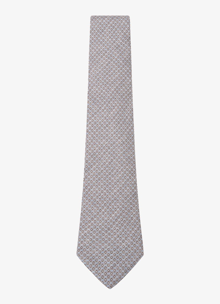 Reiss Heren Emilio stropdas van zijde met grafische print in de kleur Lichtblauw