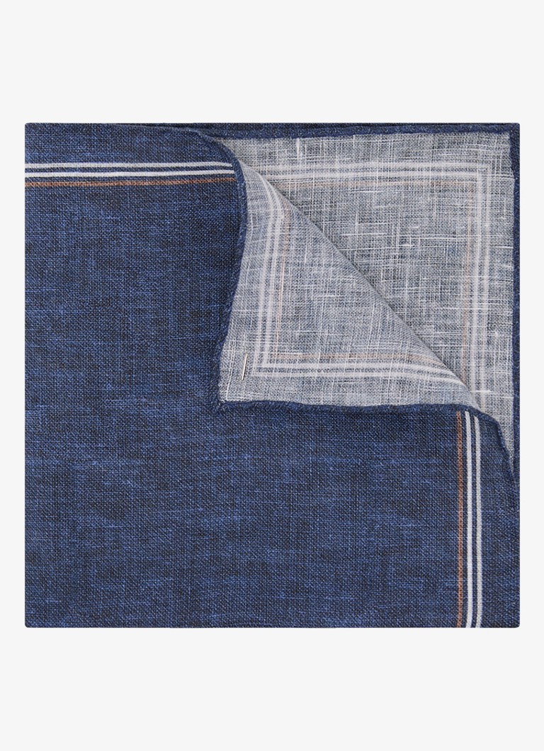 Reiss Heren Claudio pochet van linnen in de kleur Blauw