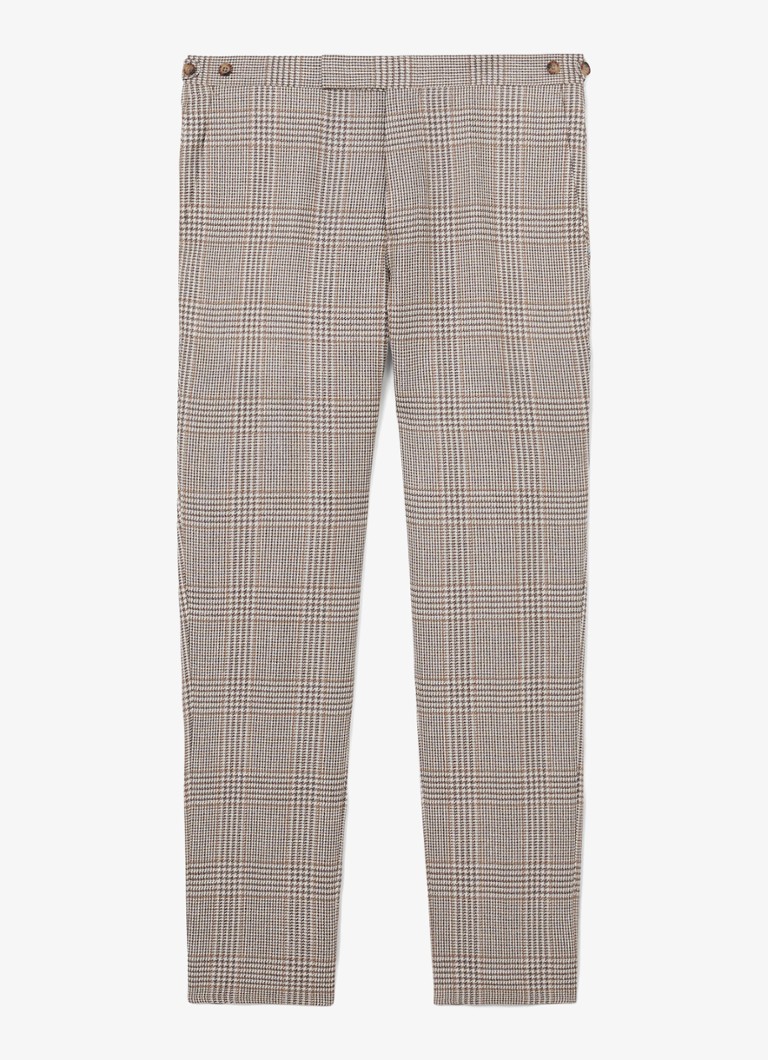 Reiss Heren Epson regular fit pantalon in wolblend in de kleur Bruin