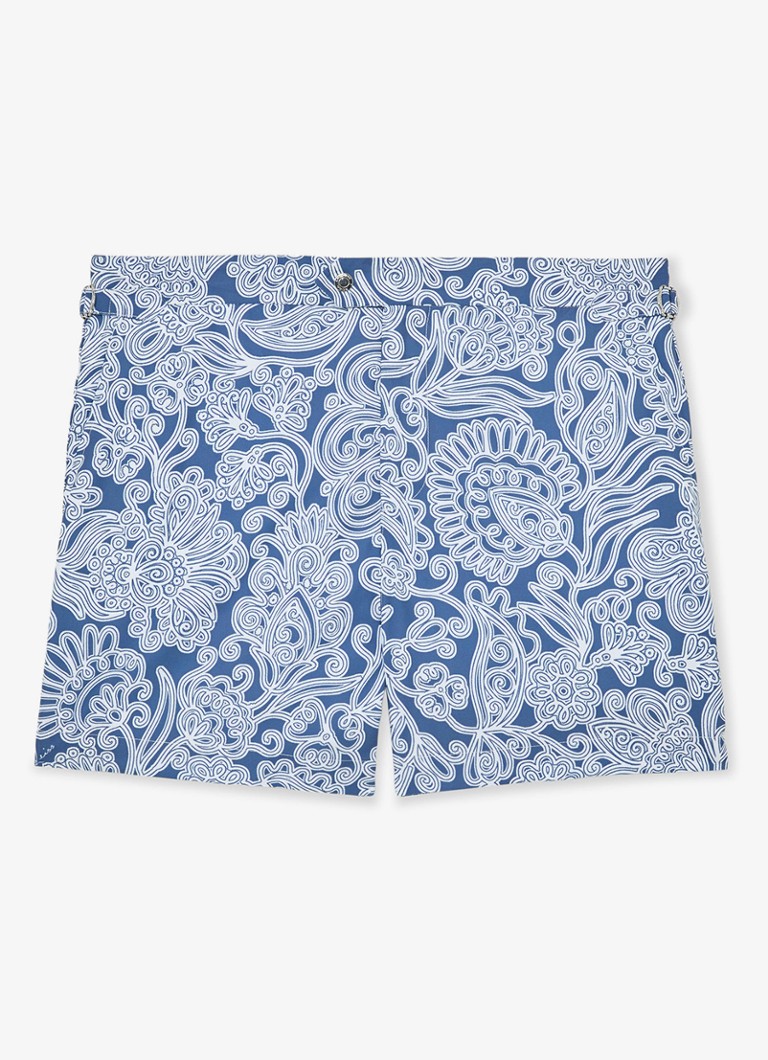 Reiss Heren Fallow zwemshort met print in de kleur Airforce Blue / Blauw