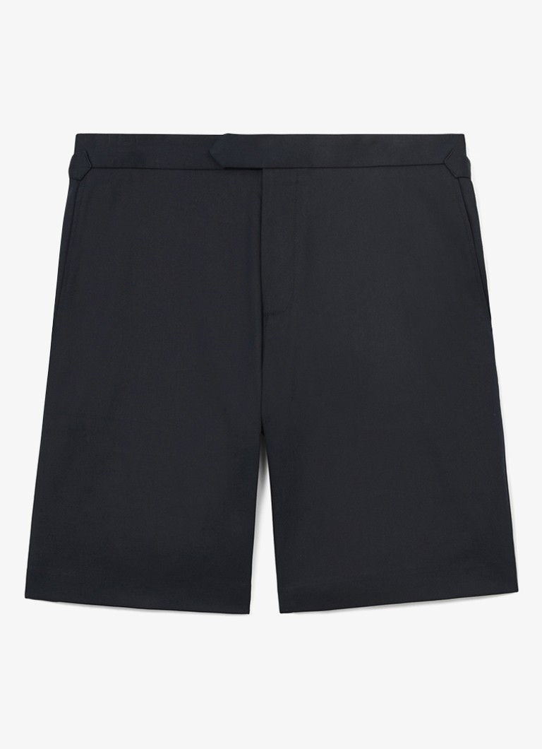 Reiss Heren Cantwell straight fit korte chino in katoenblend in de kleur Navy / Blauw