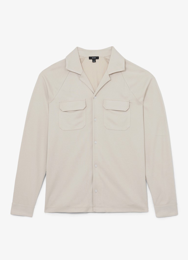 Reiss Heren Delmer jack met borstzakken in de kleur Creme