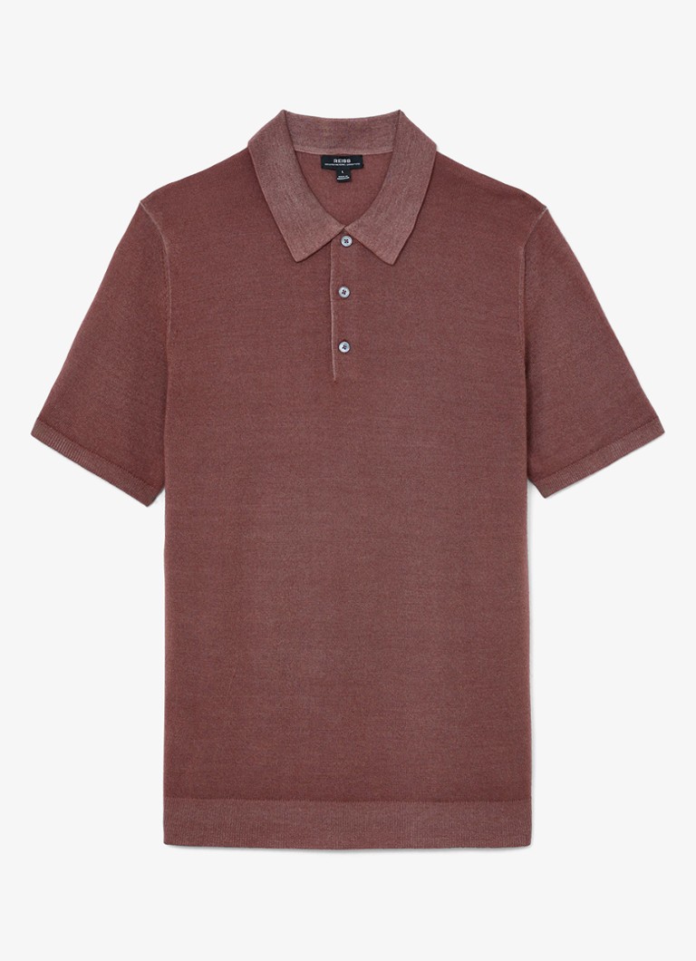 Reiss Heren Jackdaw regular fit polo met strucuur in de kleur Rose Pink / Roze