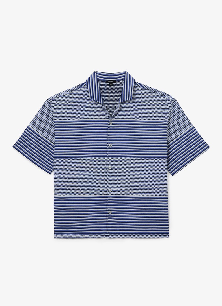 Reiss Heren Solstice overhemd met streepprint in de kleur Blauw