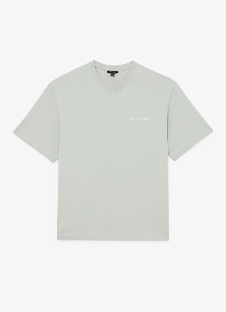 Reiss Heren Casa T-shirt met front- en backprint in de kleur Grijs