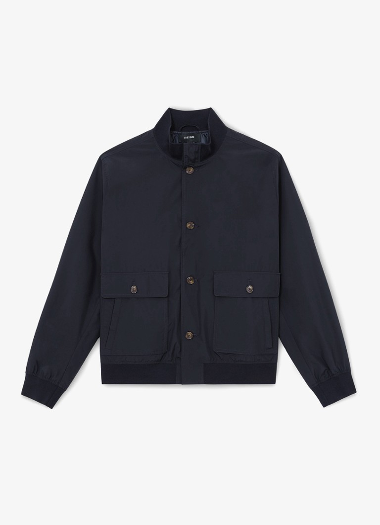 Reiss Heren Latent bomberjack met steekzakken in de kleur Navy / Blauw
