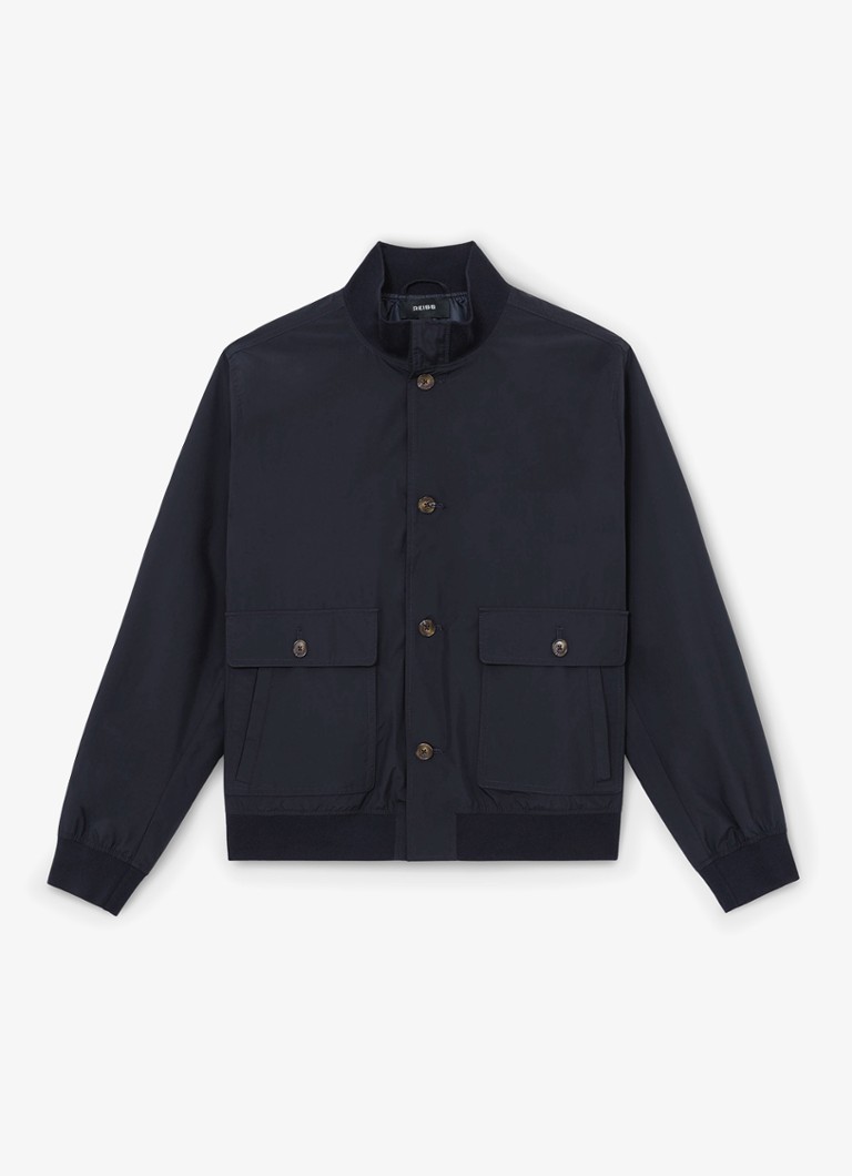 Reiss Heren Latent bomberjack met steekzakken in de kleur Navy / Blauw