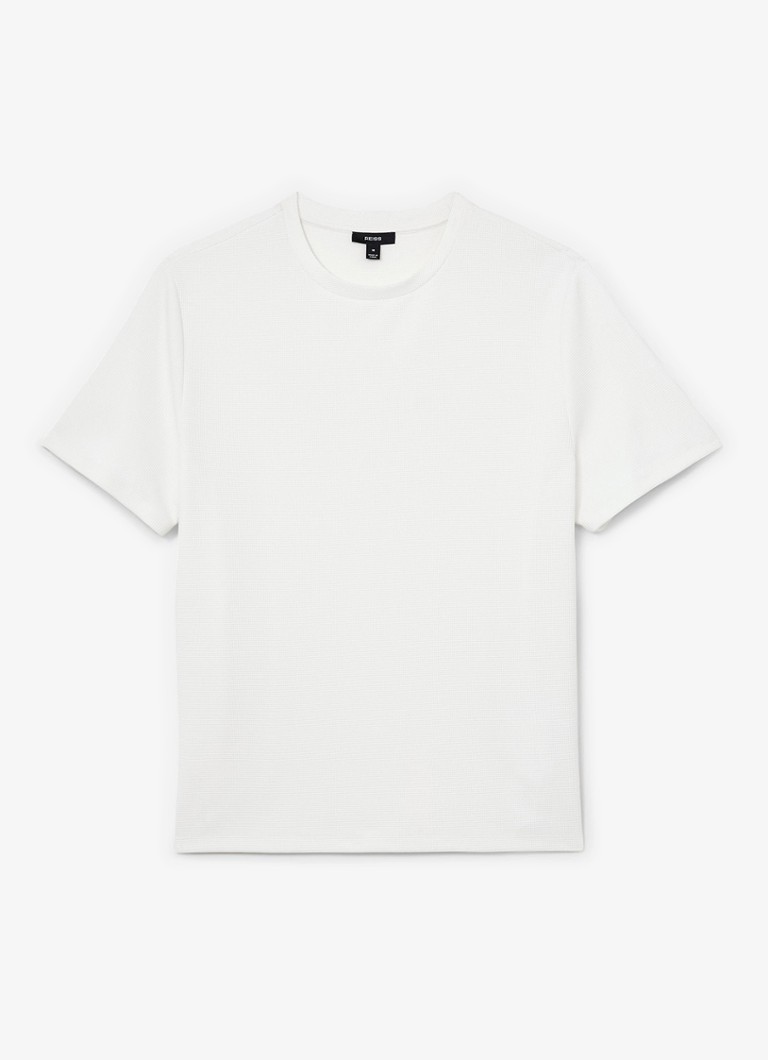 Reiss Heren Cole T-shirt met structuur in de kleur White / Wit