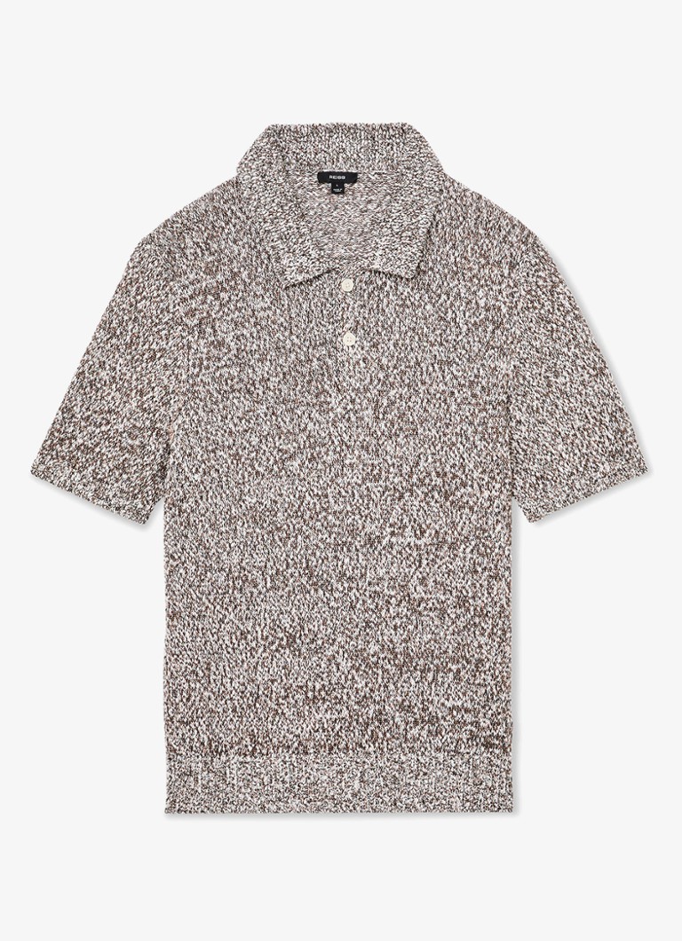 Reiss Heren Marco regular fit polo in de kleur Bruin