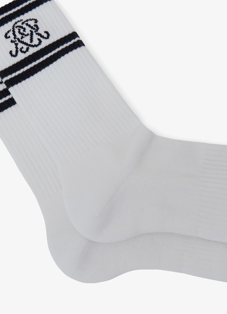 Reiss Heren Maurice sokken in katoenblend met logo in de kleur Wit