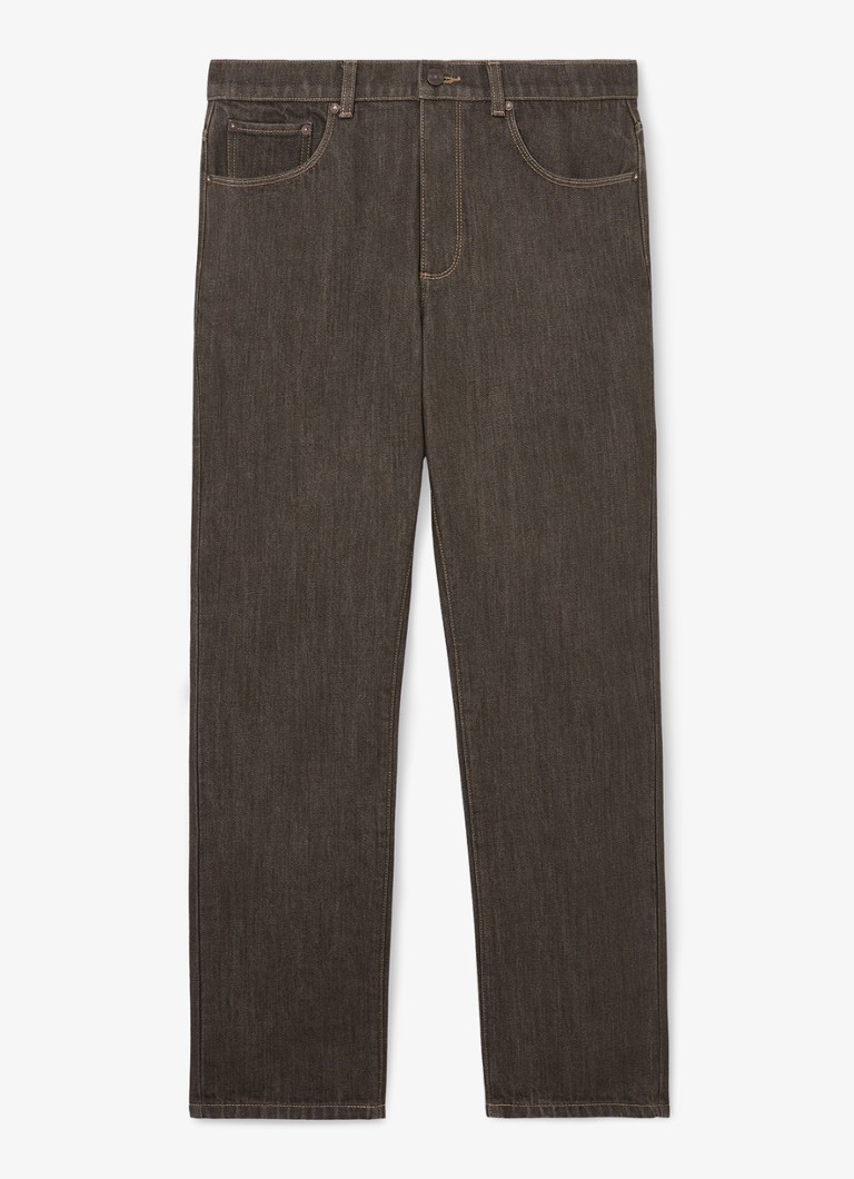 Reiss Heren Bishopgate straight leg jeans met steekzakken in de kleur Donkerbruin