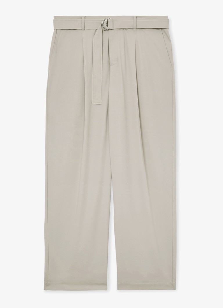 Reiss Heren Walker relaxed fit pantalon met ceintuur in de kleur Beige