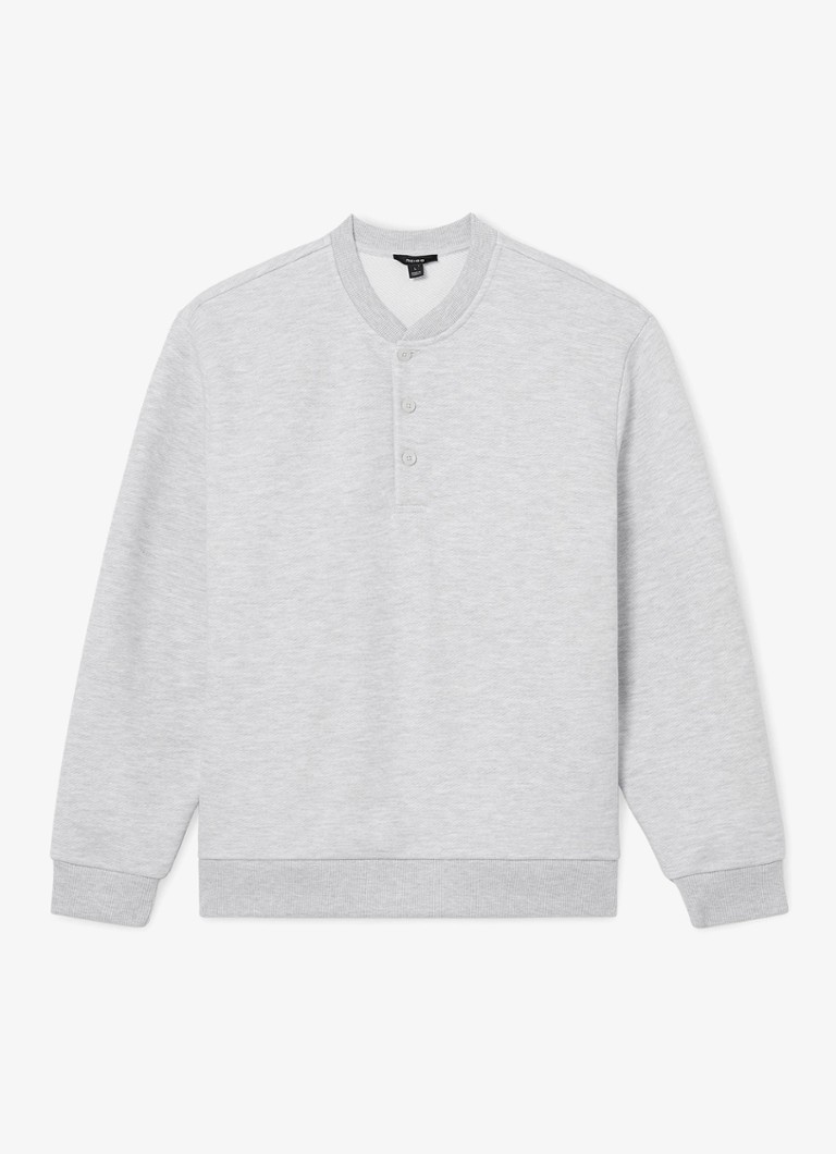 Reiss Heren Harrison sweater met opstaande kraag in de kleur Grijsmele