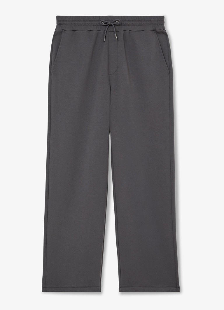 Reiss Heren Rivo straight fit joggingbroek met steekzakken in de kleur Donkergrijs