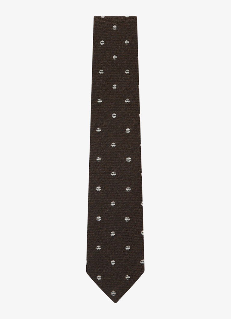 Reiss Heren Rocco stropdas in wolblend in de kleur Chocoladebruin