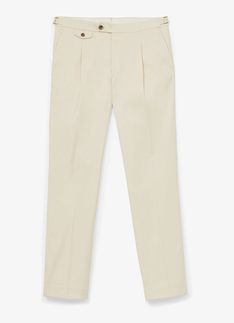 Reiss Heren Float tapered fit pantalon met steekzakken in de kleur Beige