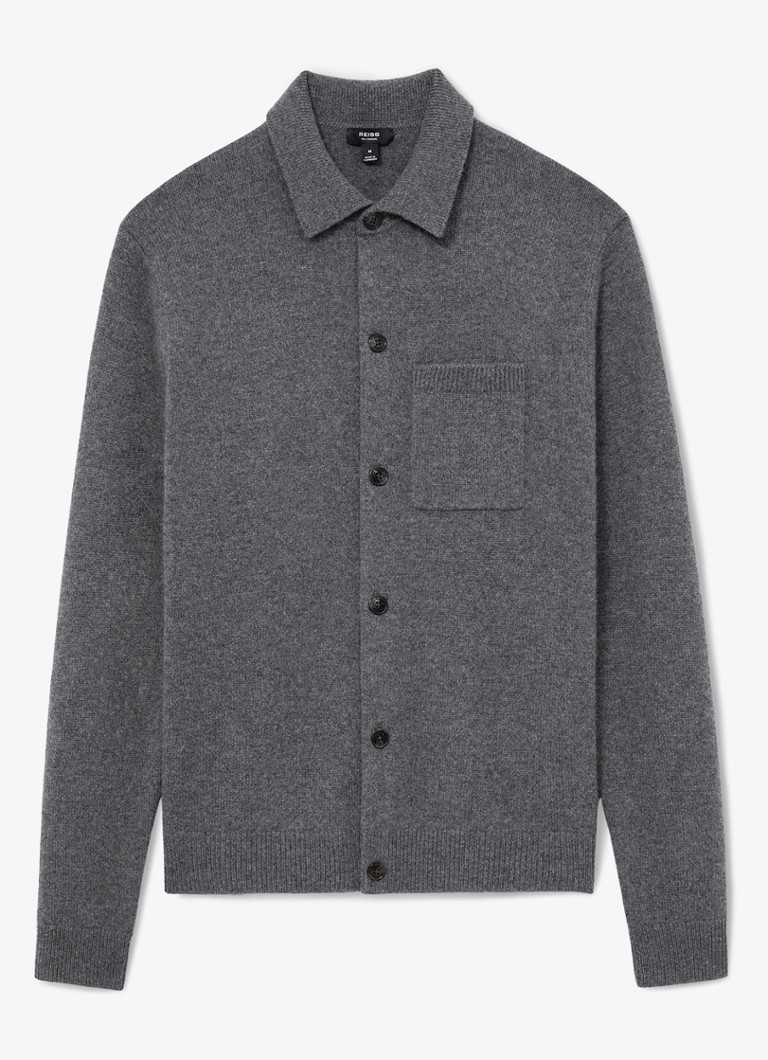 Reiss Heren Saltash vest van kasjmier in de kleur Grijsmele