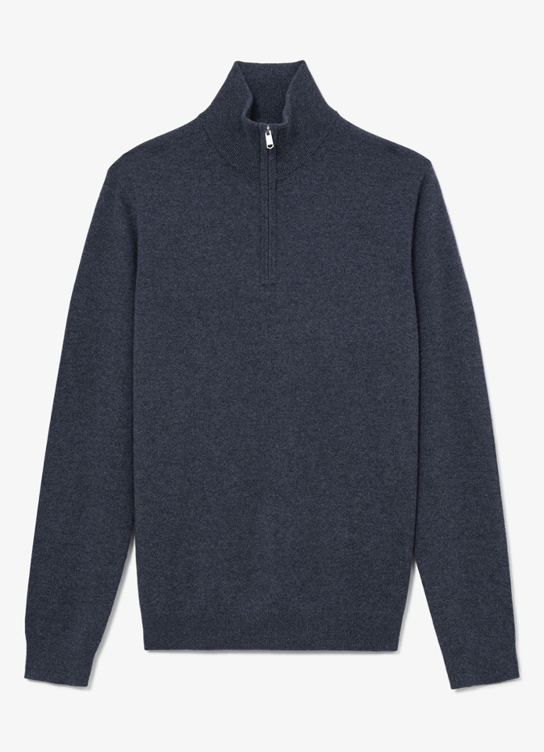 Reiss Heren Royal fijngebreide trui van kasjmier in de kleur Blauwgrijs