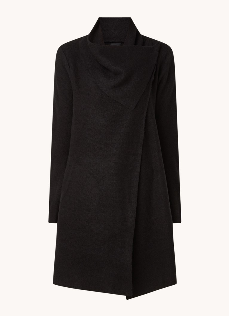 Phase Eight Dames Bellona vest in wolblend met paspelzakken in de kleur Zwart