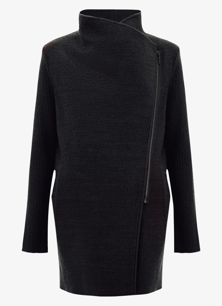 Phase Eight Dames Byanca jack in wolblend in de kleur Zwart
