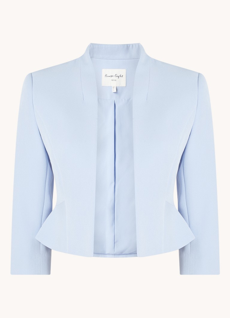 Phase Eight Dames Petite Daisy bolero met schoudervulling in de kleur Lichtblauw
