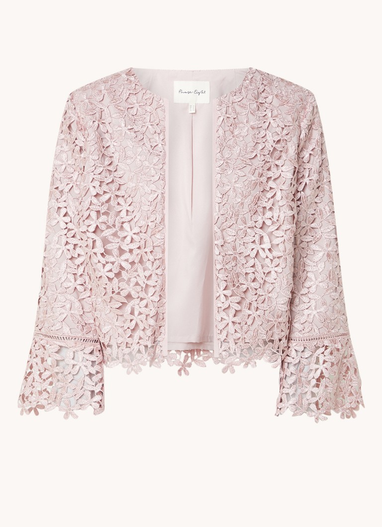 Phase Eight Dames Daisy cropped blazer met tapework in de kleur Oudroze
