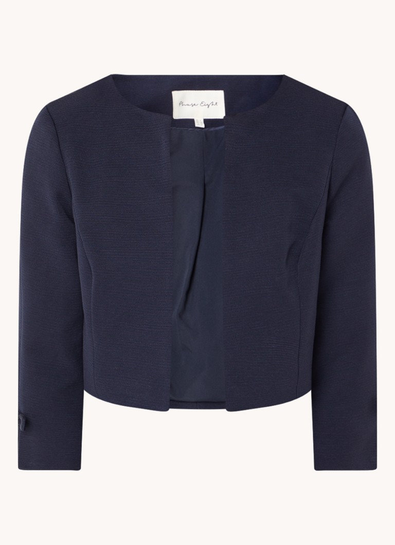 Phase Eight Dames Zoelle bolero met schoudervulling in de kleur Donkerblauw