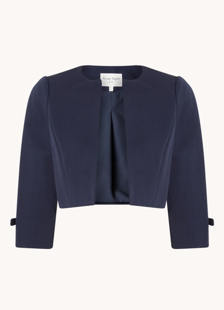 Phase Eight Dames Petite Zoelle bolero met structuur in de kleur Donkerblauw