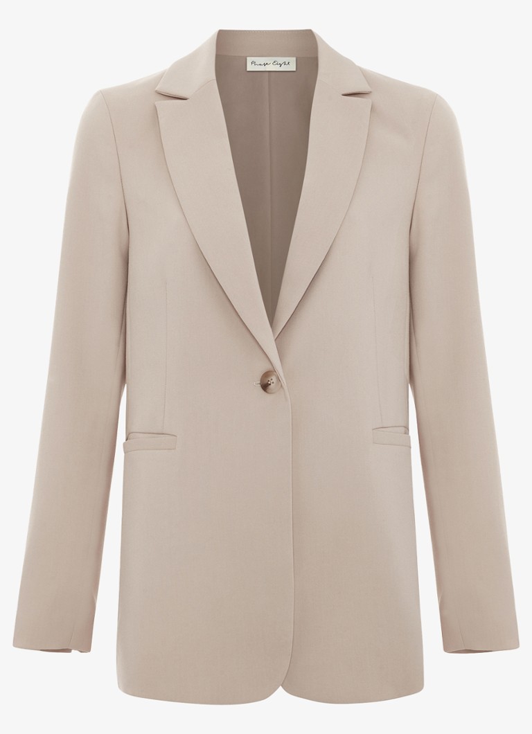Phase Eight Dames Belle blazer met paspelzakken in de kleur Creme