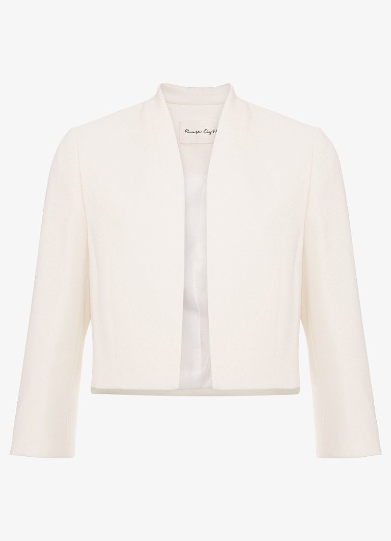 Phase Eight Dames Catherine cropped blazer in de kleur Gebroken wit