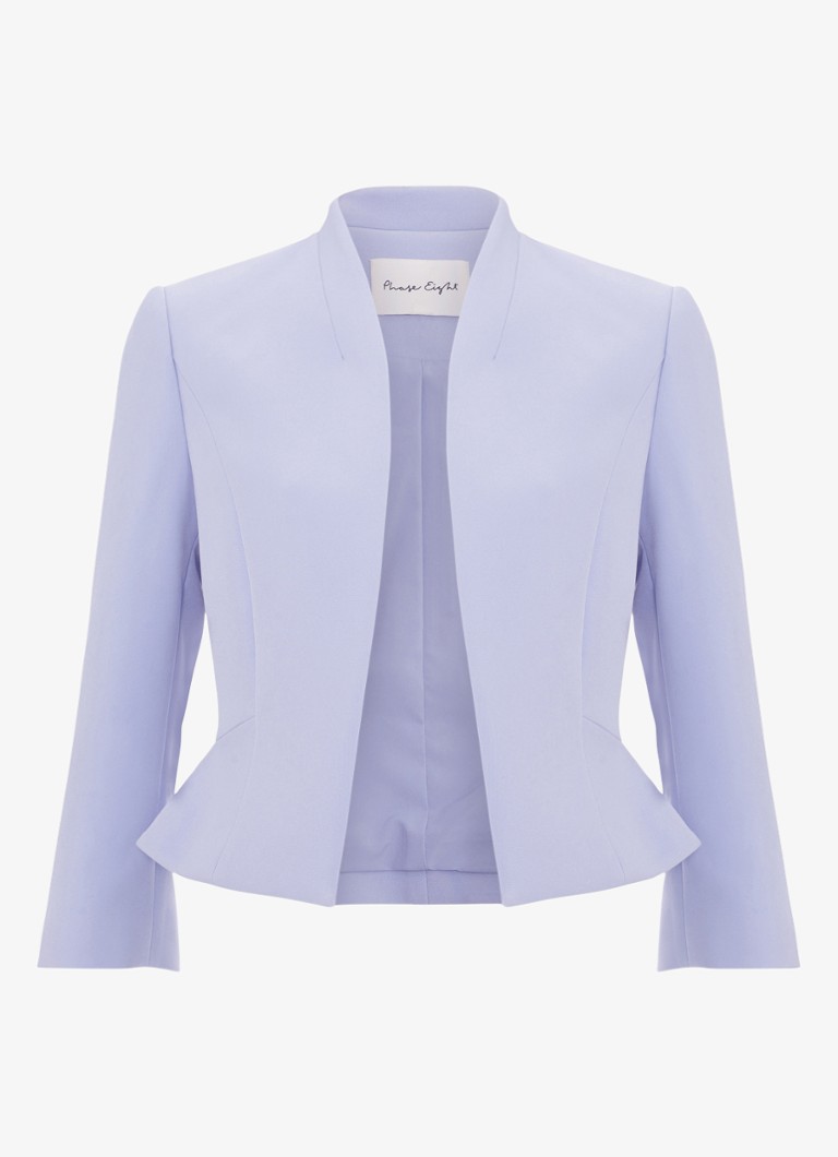 Phase Eight Dames Daisy cropped blazer in de kleur Lichtblauw