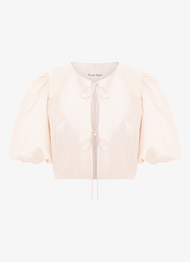 Phase Eight Dames Paulina bolero met pofmouw in de kleur Gebroken wit
