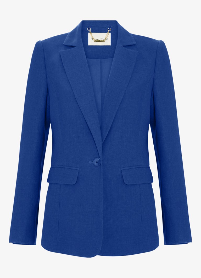 Phase Eight Dames Floette blazer in linnenblend in de kleur Kobaltblauw