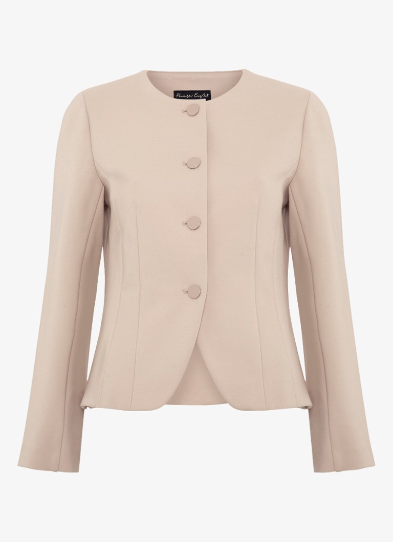 Phase Eight Dames Carla jack met ronde hals in de kleur Creme