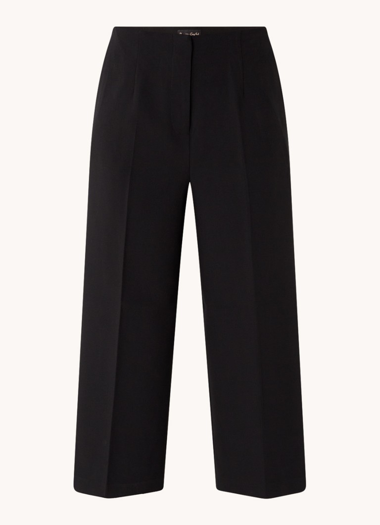Phase Eight Dames Aubrielle high waist wide fit culotte met steekzakken in de kleur Zwart