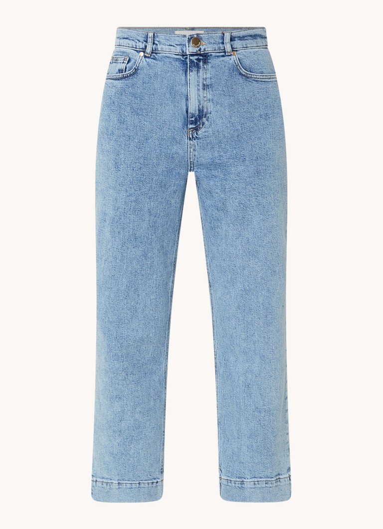 Phase Eight Dames Lexi high waist cropped straight leg jeans met medium wassing in de kleur Indigo