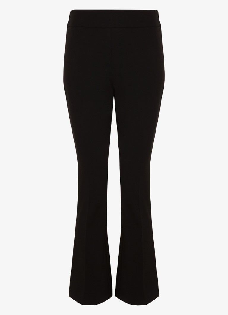 Phase Eight Dames Carly mid waist cropped straight fit broek in de kleur Zwart