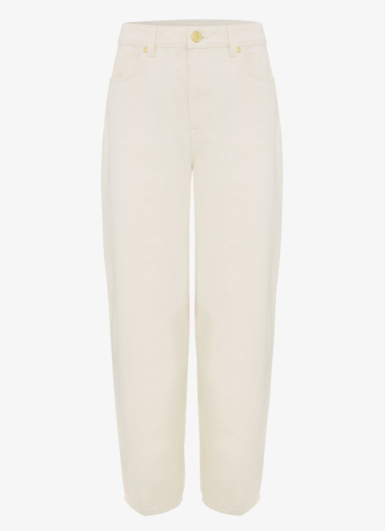 Phase Eight Dames Sophia Barell high waist tapered jeans in de kleur Gebroken wit