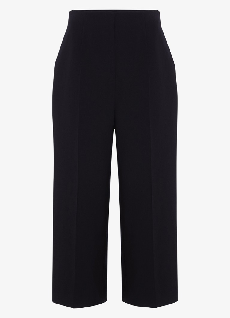 Phase Eight Dames Aubrielle high waist wide fit culotte met steekzakken in de kleur Zwart