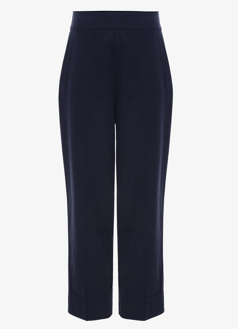Phase Eight Dames Ellwood high waist straight fit pantalon in de kleur Donkerblauw