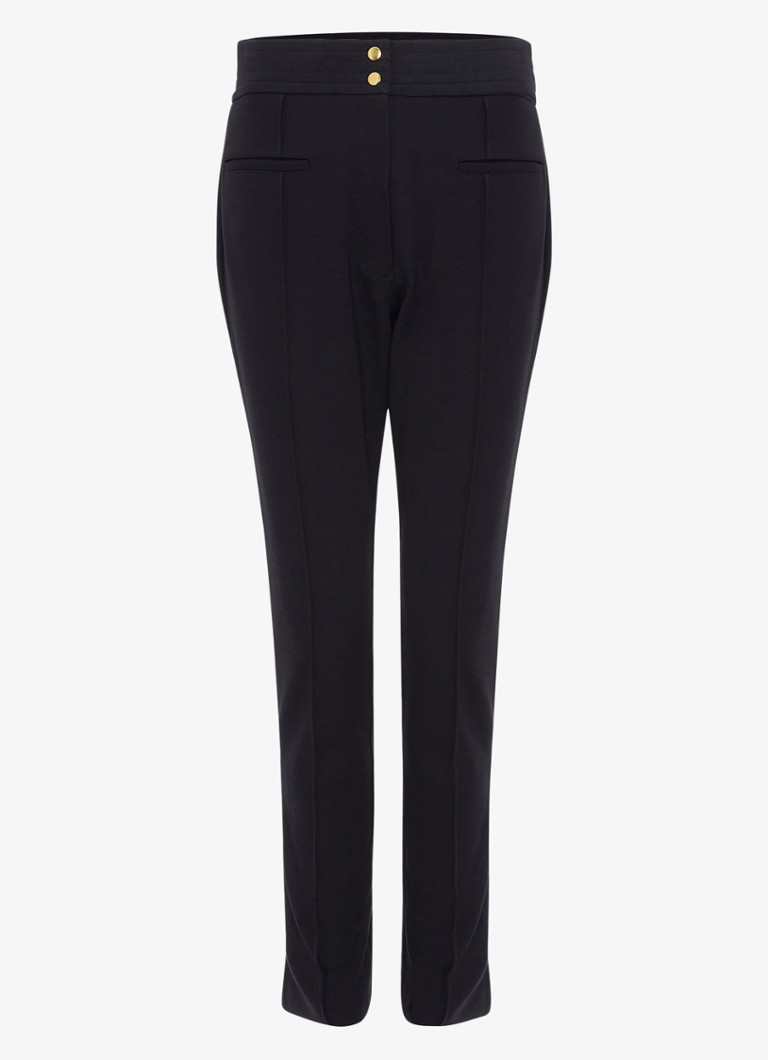 Phase Eight Dames Keri high waist tapered fit pantalon met paspelzakken in de kleur Zwart