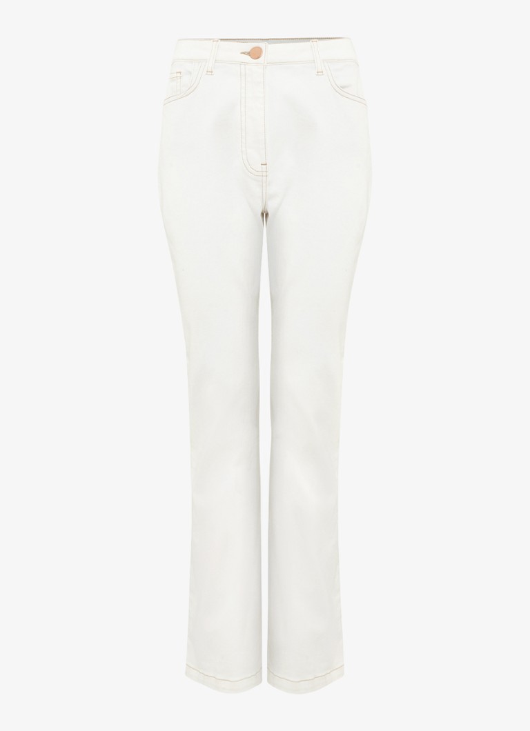 Phase Eight Dames High waist loose fit jeans met steekzakken in de kleur Wit