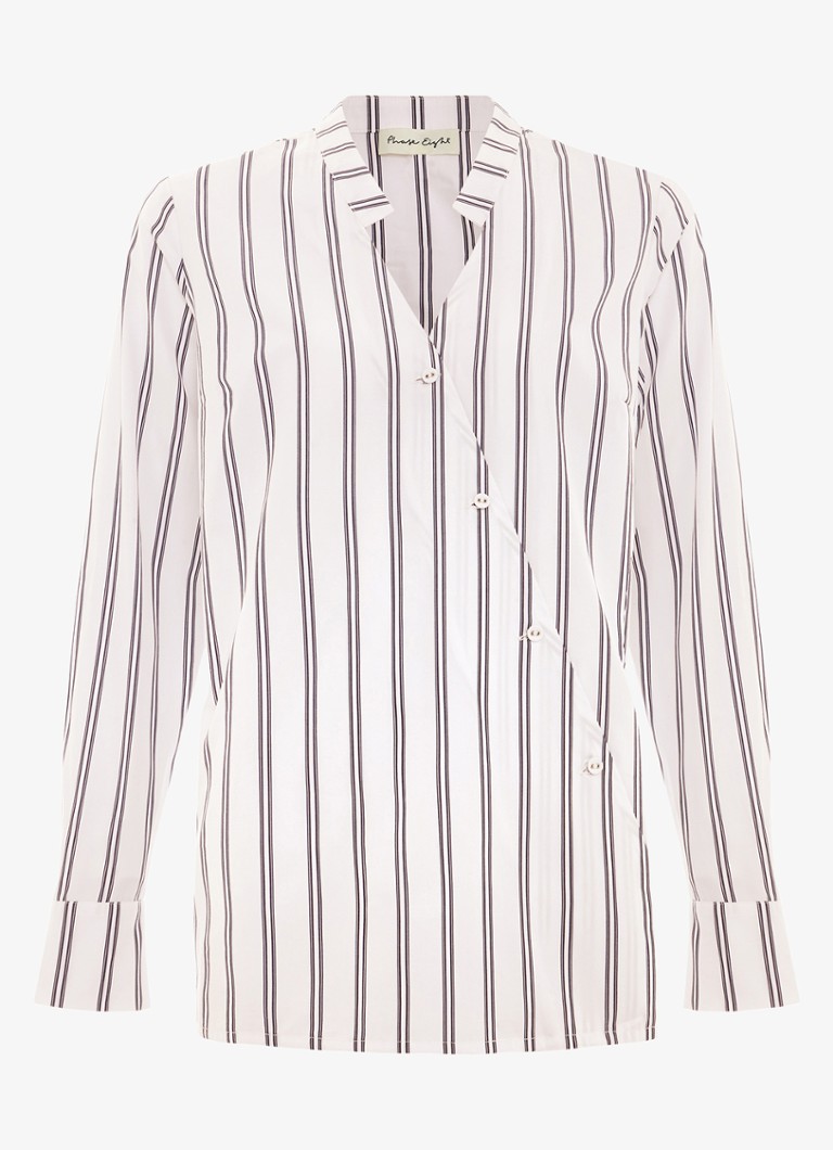 Phase Eight Dames Ashlyn oversized blouse met streepprint in de kleur Wit