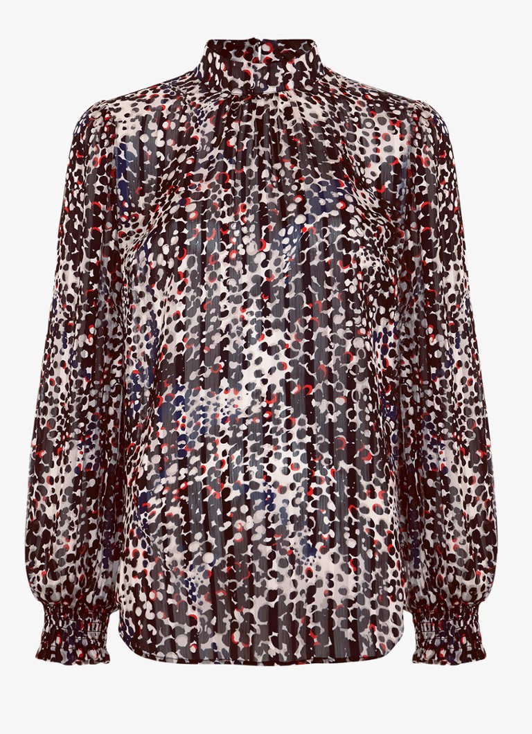 Phase Eight Dames Ingrid top met stippenprint in de kleur Zwart