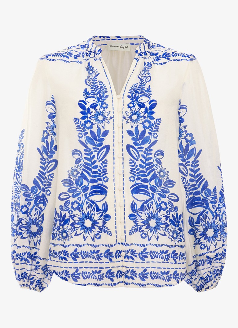 Phase Eight Dames Marisa blouse met bloemenprint in de kleur Blauw