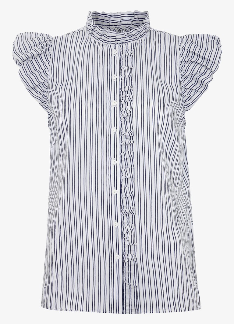Phase Eight Dames Ariana top met streepprint in de kleur Donkerblauw