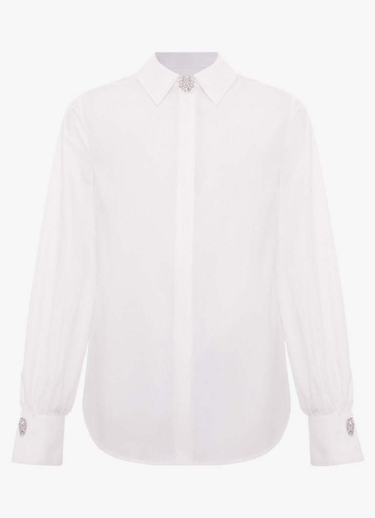 Phase Eight Dames Dorothy blouse met strass in de kleur Wit