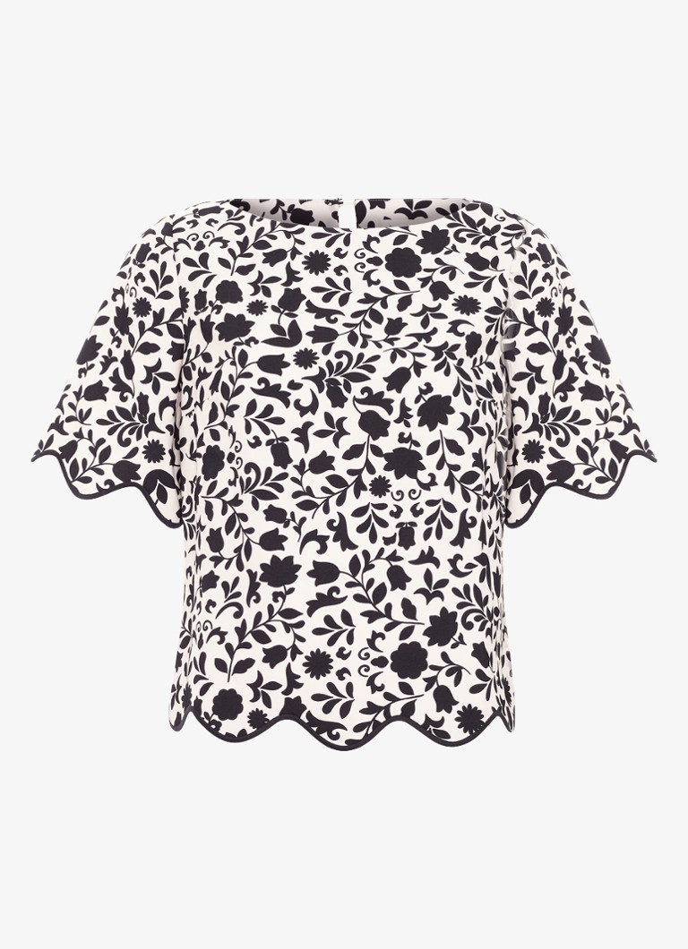 Phase Eight Dames Abi tuniek me bloemenprint in de kleur Zwart